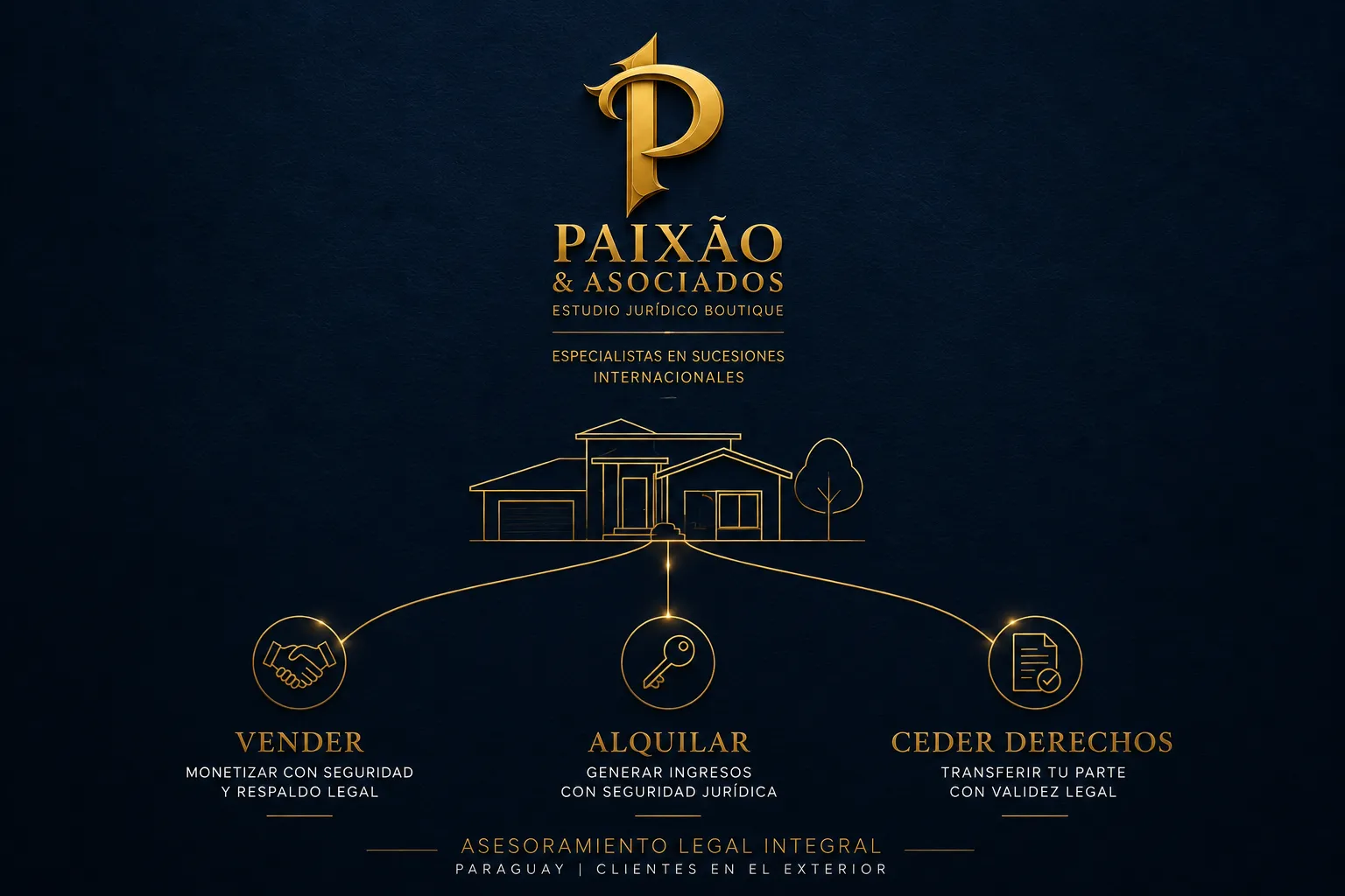 Inmueble heredado en Paraguay: opciones para vender, alquilar o ceder derechos hereditarios con asesoramiento legal especializado.