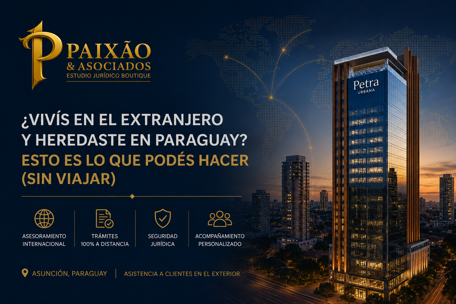 Heredar en Paraguay desde el extranjero sin viajar. Asesoramiento legal internacional para sucesiones, poderes y trámites a distancia.