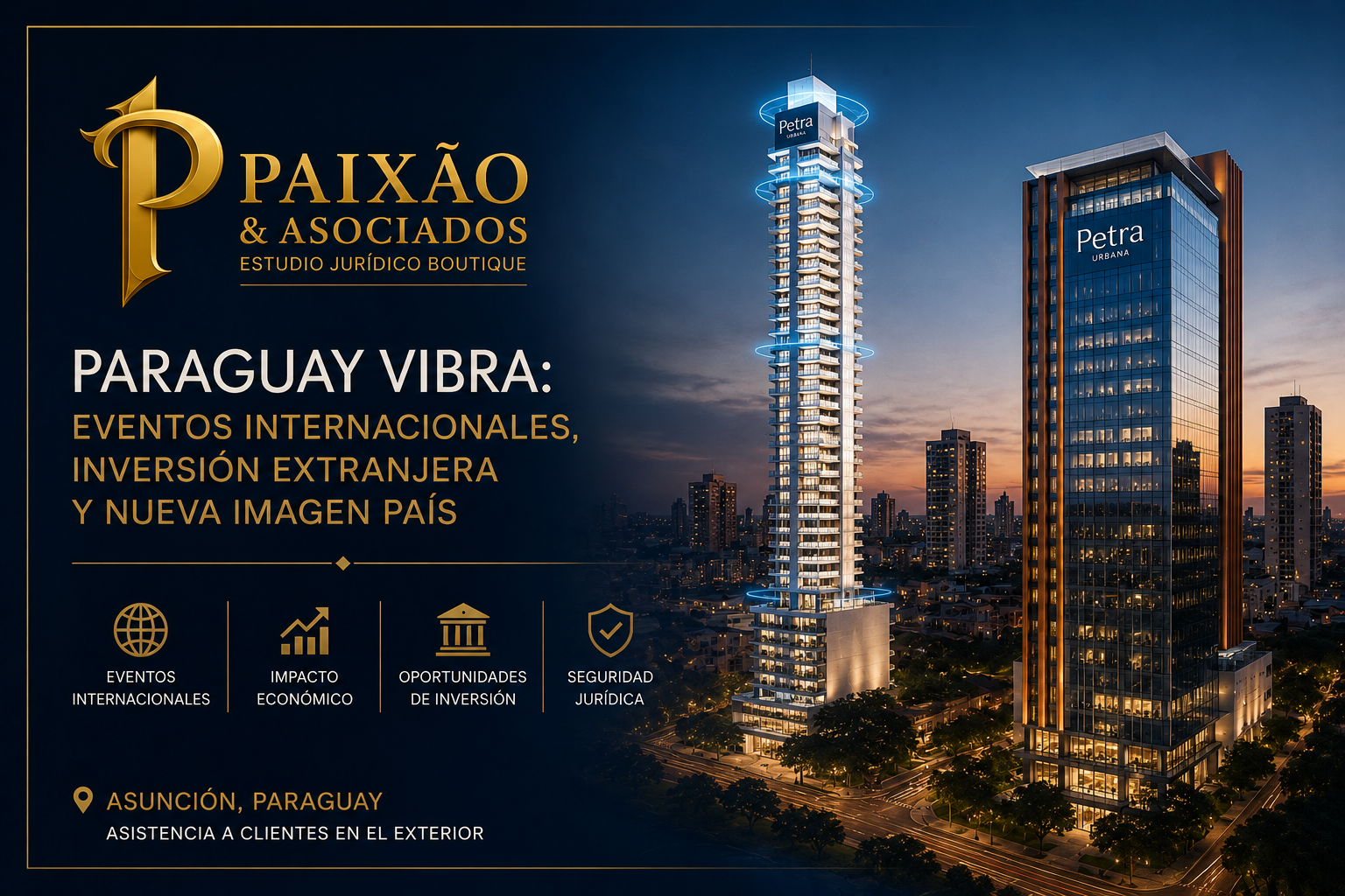 Paraguay impulsa la inversión extranjera mediante eventos internacionales, desarrollo urbano moderno y oportunidades de negocios en Asunción.