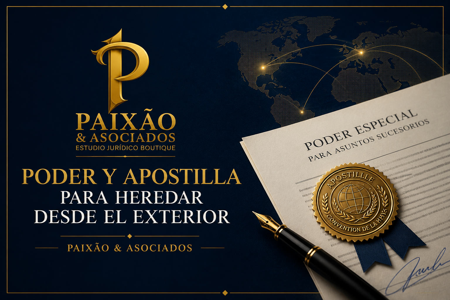 Poder y apostilla para heredar desde el exterior en Paraguay. Asistencia legal para sucesiones internacionales y herederos residentes fuera del país.