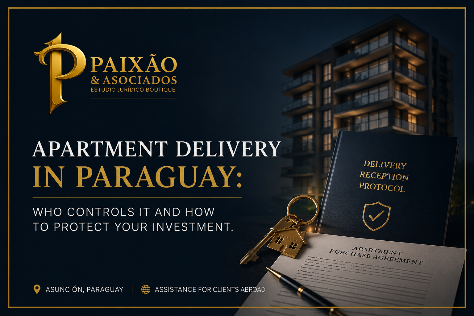 Apartment delivery in Paraguay with legal assistance to protect real estate investments and verify contractual obligations
