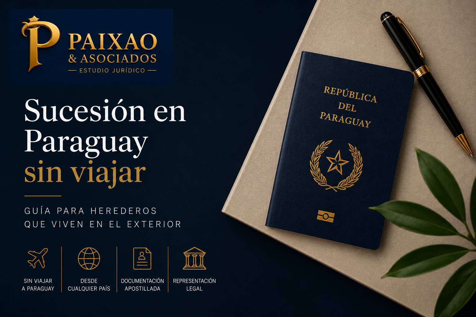 Persona residente en el extranjero gestionando una herencia en Paraguay con asistencia legal de Paixão & Asociados