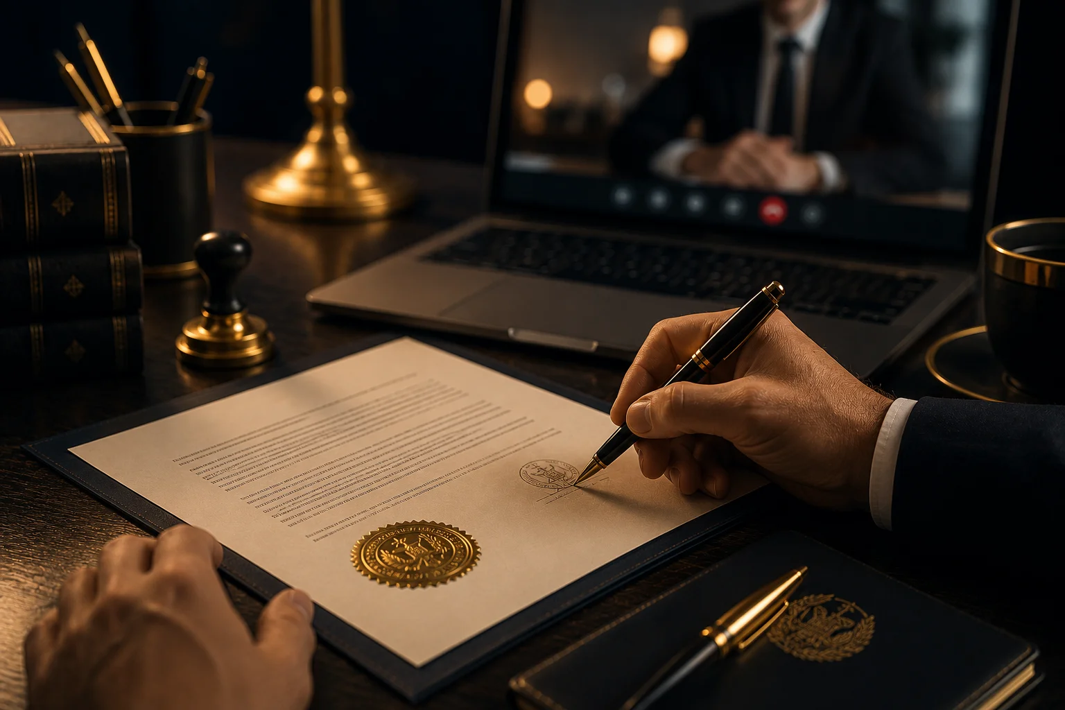 Apostilled power of attorney being signed remotely for a Paraguay property purchase
